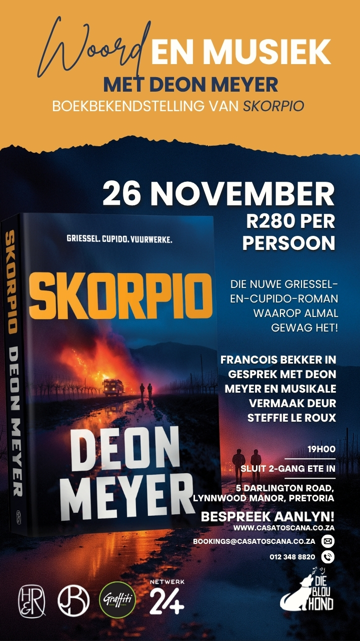 Woord & Musiek met Deon Meyer - Boekbekendstelling van Skorpio